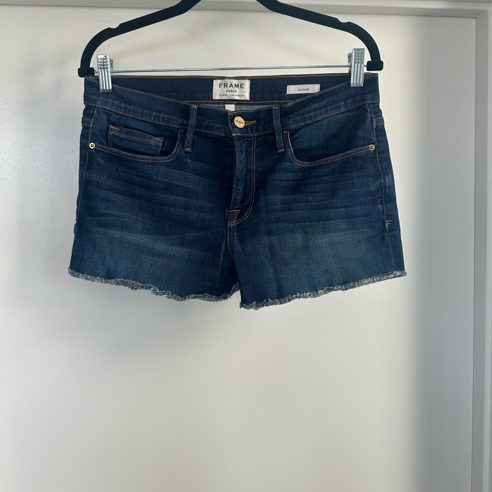 Frame Denim Le Cutoff Shorts - Dark Blue